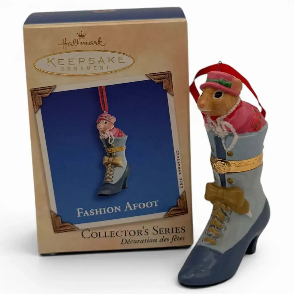 Hallmark Keepsake Ornament Fashion Afoot Collector's Series 2002 Porcelain